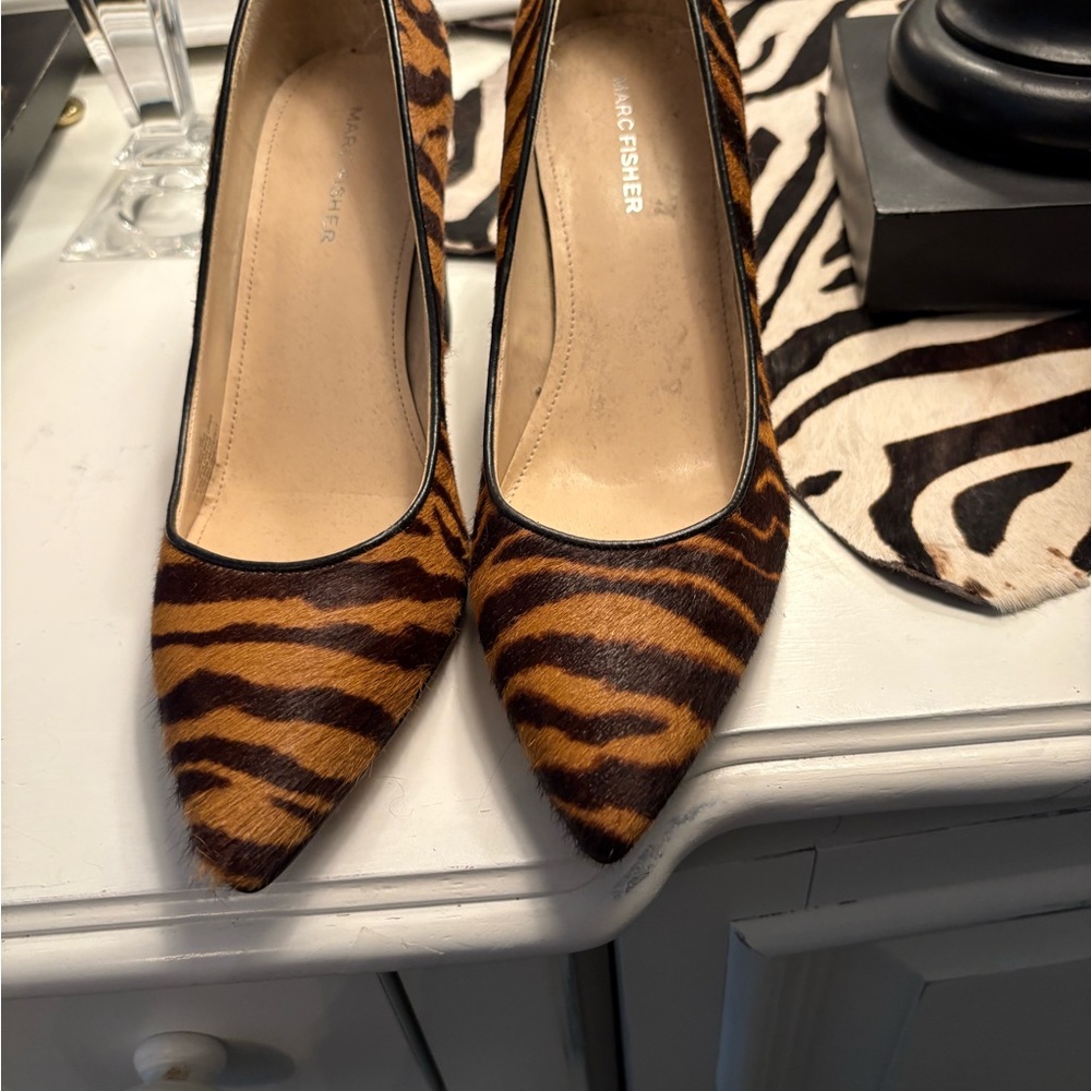 Marc Fisher Women's Tiger Print Heels
